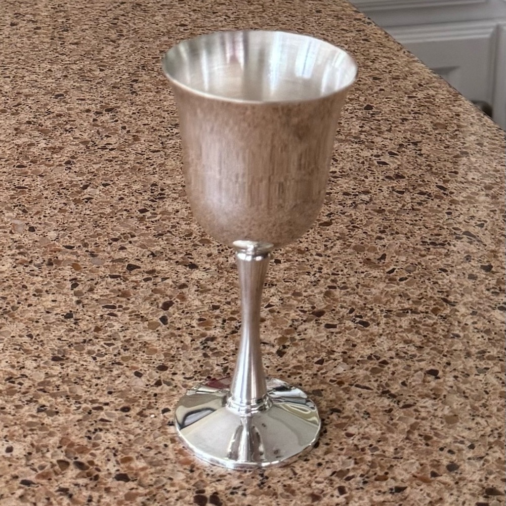 Vintage Salem Portugal Silverplate Wine ONE Glass Goblet ( 5.5 inches)